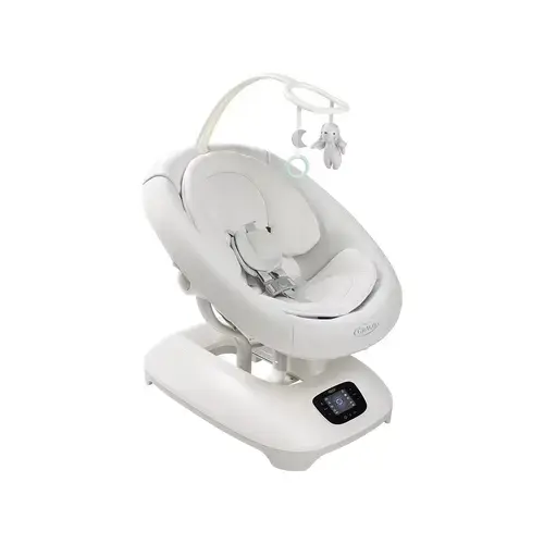 Leagan electric Graco Eluma Sway cu tehnologie inteligenta de detectare a plansului, 0 - 6 luni, Alb