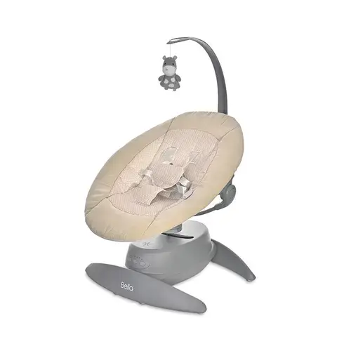Leagan electric Lorelli Bella Beige Dots, rotativ, panel muzical, greutate maxima suportata 9 Kg, Bej