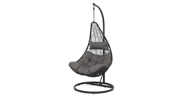 Leagan NEW CAROUSEL lungime 95 latime 95 inaltime 190 negru cu gri