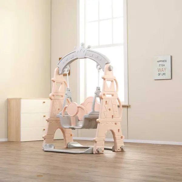 Leagăn pentru bebeluși cu laterale de protecție Feelkids - Roz