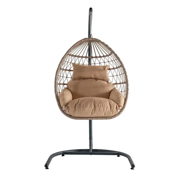 Leagan suspendat ORBIT, cappuccino, 193x120x110 cm