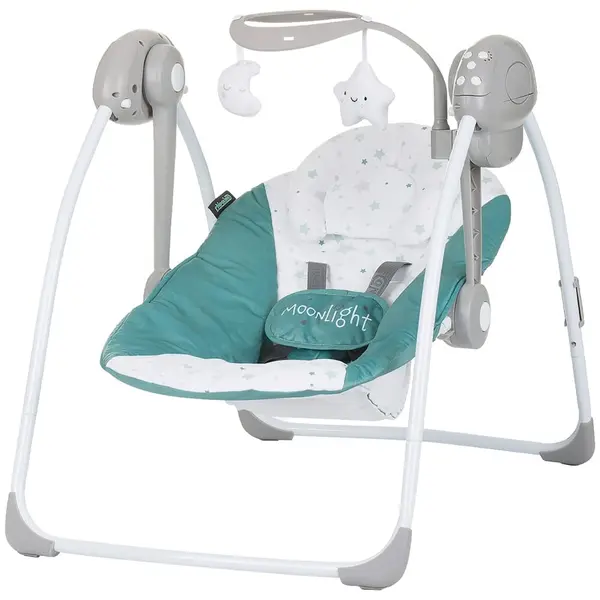 Leangan Chipolino Moonlight, pliabil, spatar reglabil, melodii, verde KID059163, la doar 332,00 lei