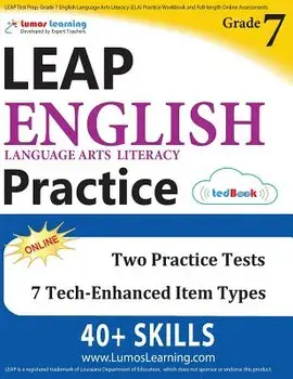Leap Test Prep: Grade 7 English Language Arts Literacy (Ela) Practice Workbook and Full-Length Online Assessments: Leap Study Guide, Paperback/Lumos Learning