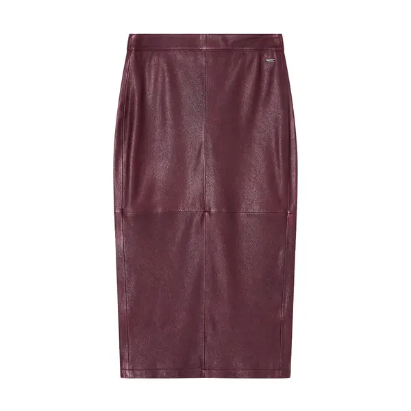 Leather midi skirt 4