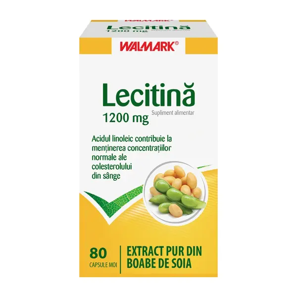 Lecitina 1200 mg, 80 capsule, Walmark
