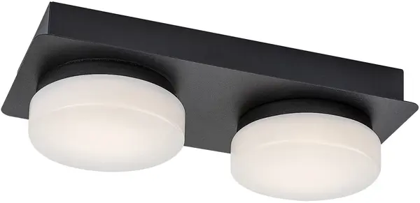 LED Plafon Rabalux - Attichus 75002, IP 44, 11 W, negru mat