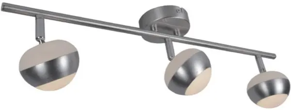 LED Șină spoturi Omnia - Ophelia, IP 20, 3 х 6 W, 240 V, argintiu