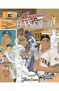 Legends of Baseball: Coloring, Activity and Stats Book for Adults and Kids: featuring: Babe Ruth, Jackie Robinson, Joe DiMaggio, Mickey Man - Anthony Curcio