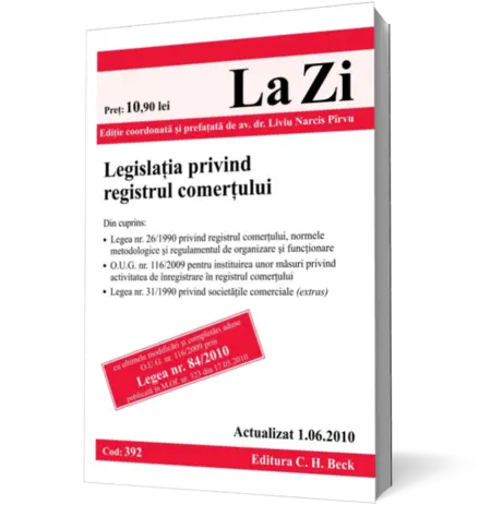 Legislaţia privind registrul comerţului (actualizat la 01.06.2010)