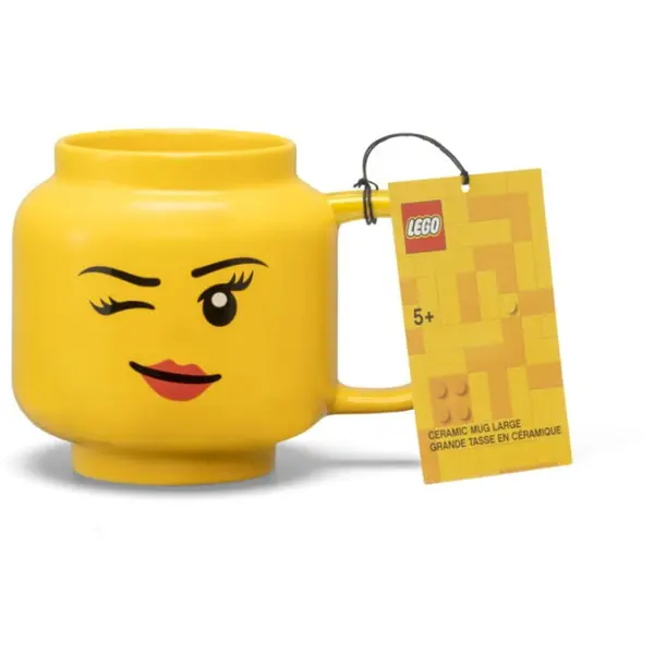 LEGO® Cana ceramica LEGO, ceramica, galben, 530ml