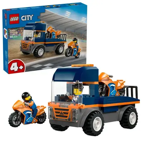 LEGO City - Transportor de motociclete 60491, 88 de piese