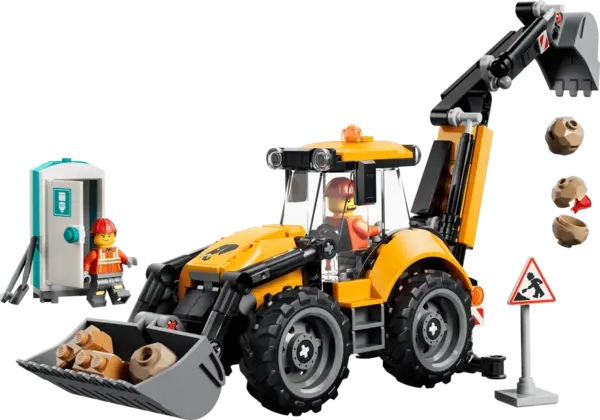 LEGO City - Yellow Backhoe Loader (60480) | LEGO