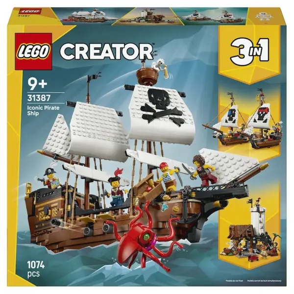 Lego Creator 3 in 1 - Corabie de pirati emblematica (31387)