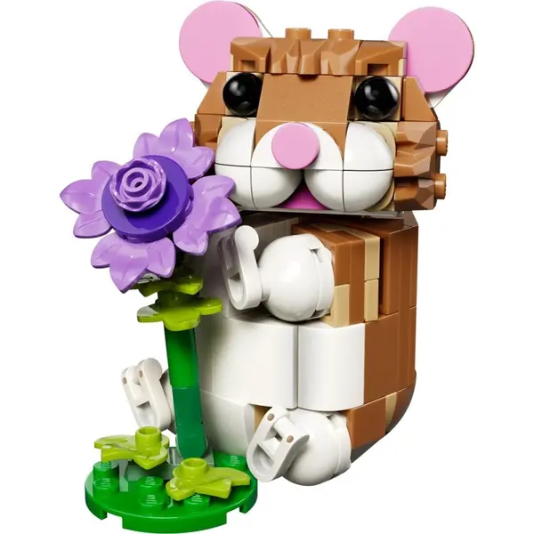 LEGO Creator 3 in 1 - Hamster adorabil cu o floare (31376) | LEGO