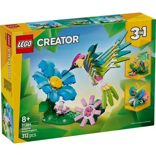 LEGO® Creator - Animale salbatice: Colibri colorat 31384, 312 piese