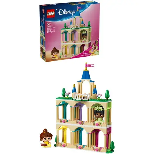 LEGO® Disney Princess - Miniprintesele Belle si Tiana la castel 43291, 358 piese