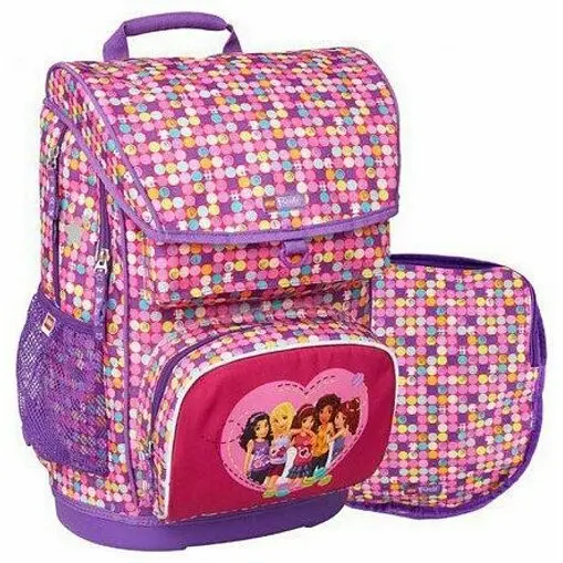 LEGO® Ghiozdan LEGO Friends Confetti Maxi pentru scoala + Geanta Sport, set de 2 piese (20013-1814)