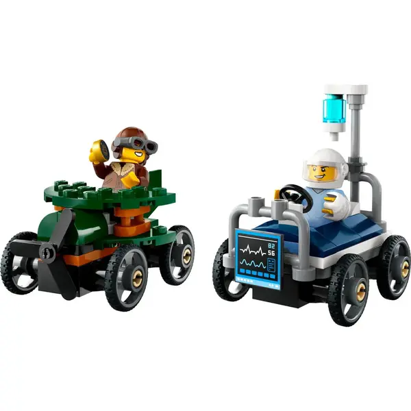 LEGO® Jucarie LEGO CITY, Pachet de curse Avion vs. pat de spital