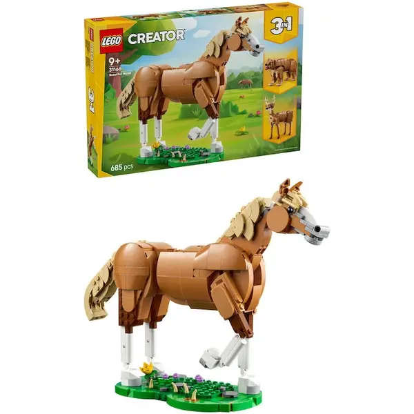 LEGO® Jucarie LEGO® Creator 3 in 1, Cal frumos 31166, 685 piese, 9 ani+