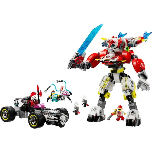 LEGO® Jucarie LEGO DREAMZZZ, Robotul tigru al lui Cooper si masina hot rod a lui Zero