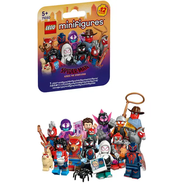 LEGO® Jucarie LEGO® Minifigures, Omul Paianjen: Prin lumea paianjenului 71050, 8 piese, 5 ani+