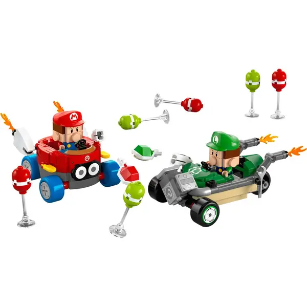 LEGO® Jucarie LEGO SUPER MARIO, Mario Kart™ – Baby Mario si Baby Luigi