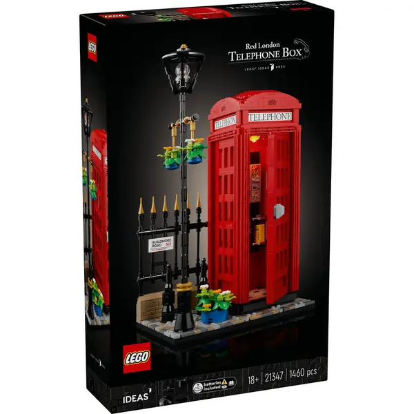 LEGO® LEGO Ideas 21347 - Cabina telefonica din Londra, 1460 piese, 18+
