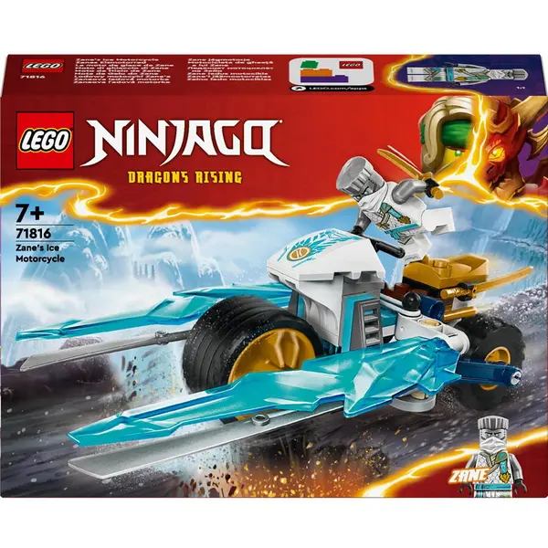 LEGO® LEGO Ninjago 71816 - Motocicleta de gheata a lui Zane, 84 piese