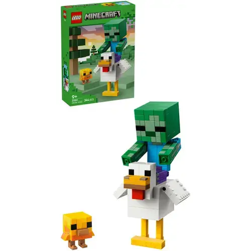 LEGO® Minecraft® - Jocheu de găini 21582, 344 piese