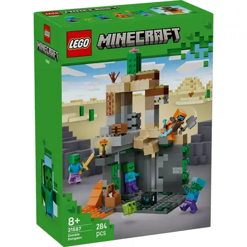 LEGO® Minecraft - Temnita cu zombi 21587, 284 piese
