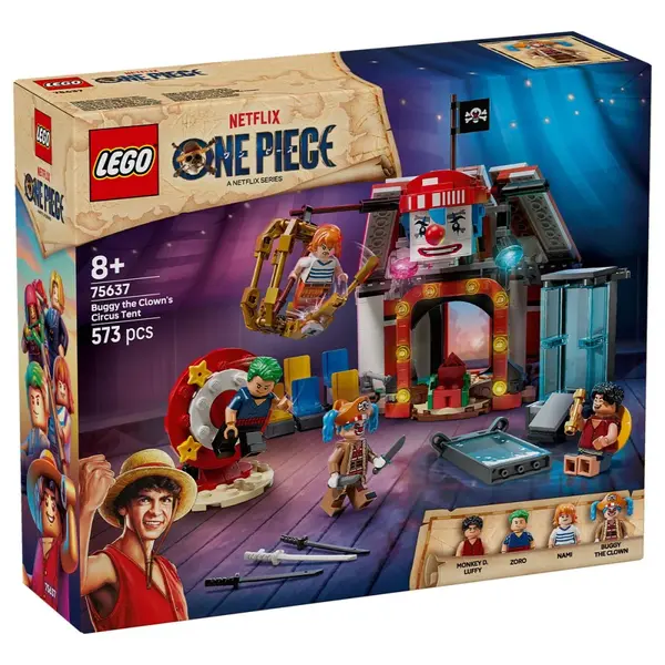 LEGO ONE PIECE CORTUL DE CIRC AL CLOVNULUI BUGGY 75637