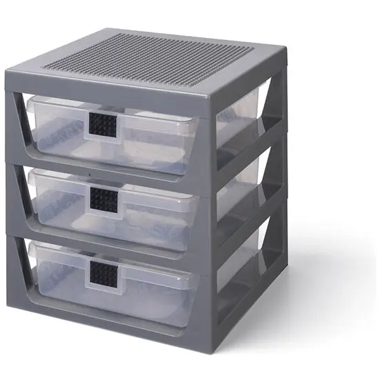LEGO® Organizator cu 3 sertare LEGO STORAGE 40950003, gri