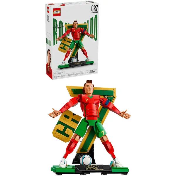 LEGO® Set de constructie LEGO® Editions - Cristiano Ronaldo – Legenda a fotbalului 43016, 854 piese, 12+ani