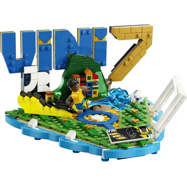 LEGO® Set de constructie LEGO Editions - Vini Jr. – Momente importante din fotbal 43027, Jucarii pentru Copii, Jucarii pentru Baieti, Decoratiuni pentru Living, Idee de Cadou pentru Copii, 510 piese, Varsta 10 ani, Multicolor