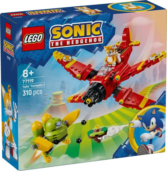 LEGO® Sonic The Hedgehog - Avionul Tornado-1 al lui Tails (77119)