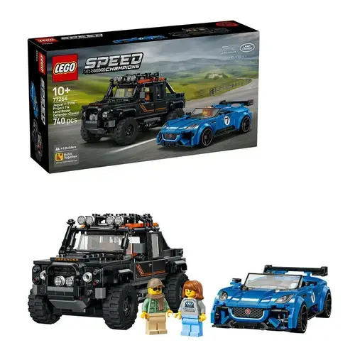 LEGO® Speed Champions Jaguar Project 7 si Land Rover Defender 77264, 740 piese