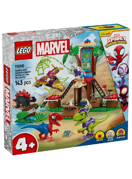 Lego Spidey Spidey And Gobby's Raptor Battle At Tree House Hq (11200)
