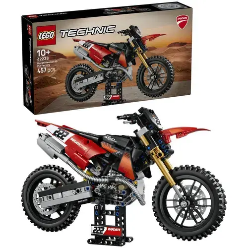 LEGO® Technic Motocicleta Ducati Desmo450 MX, versiunea de uzina 42238, 457 piese