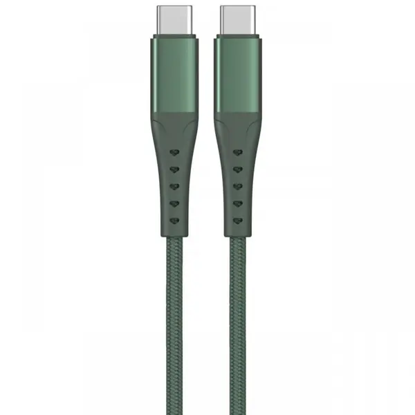 Lemontti Cablu Bending Aluminum Type-C la Type-C, Fast Charge, PD 60W, 1.2m, Verde