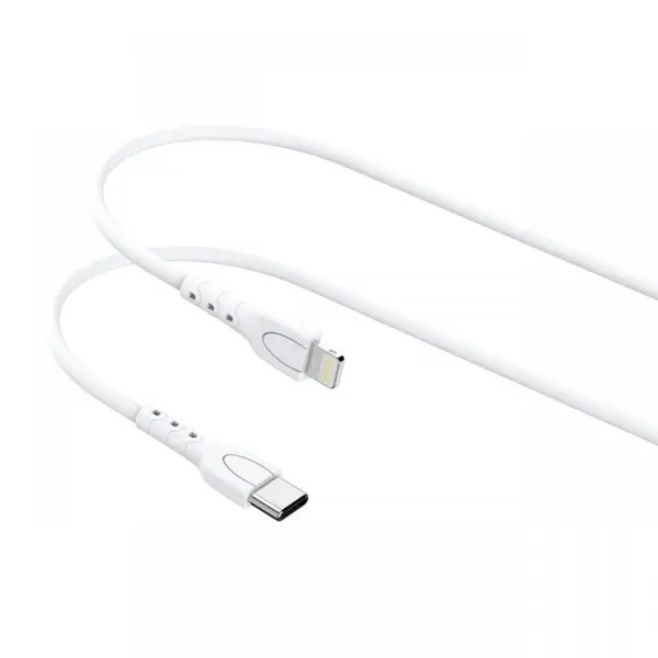 Lemontti Cablu Type-C la tip Lightning, 25W, 1.2m, Alb