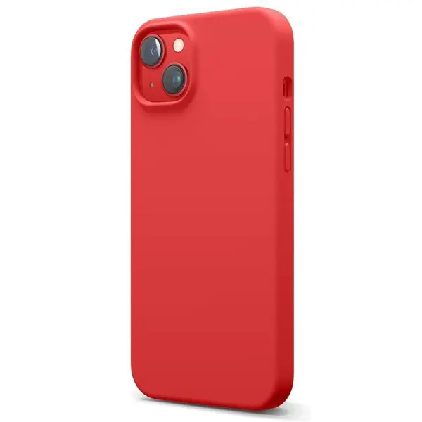 Lemontti Husa Liquid Silicon MagCharge iPhone 14 Plus Rosu (protectie 360°, material fin, captusit cu microfibra)