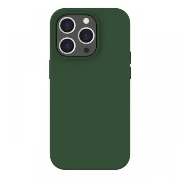 Lemontti Husa Liquid Silicon MagCharge iPhone 14 Pro Max Verde (protectie 360°, material fin, captusit cu microfibra)