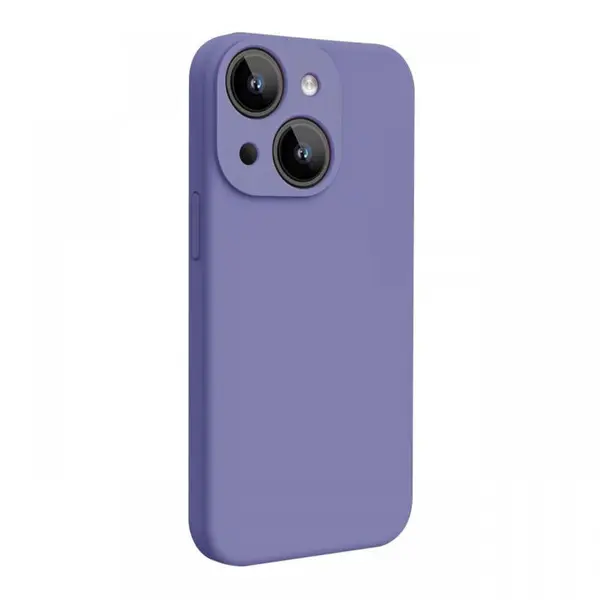 Lemontti Husa Liquid Silicon MagCharge iPhone 15 Gri (protectie 360°, material fin, captusit cu microfibra)