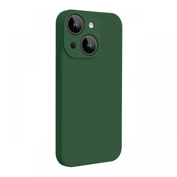 Lemontti Husa Liquid Silicon MagCharge iPhone 15 Plus Verde (protectie 360°, material fin, captusit cu microfibra)