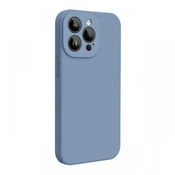 Lemontti Husa Liquid Silicon MagCharge iPhone 15 Pro Max Gri (protectie 360°, material fin, captusit cu microfibra)