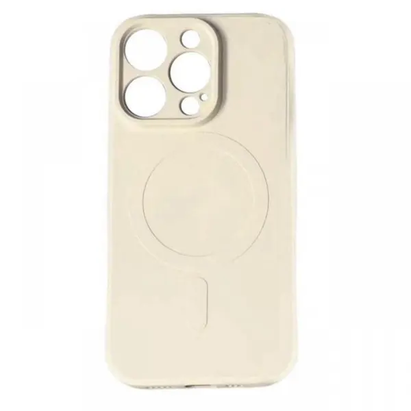 Lemontti Husa Silicon iPhone 15 Pro Max MagSafe Crem