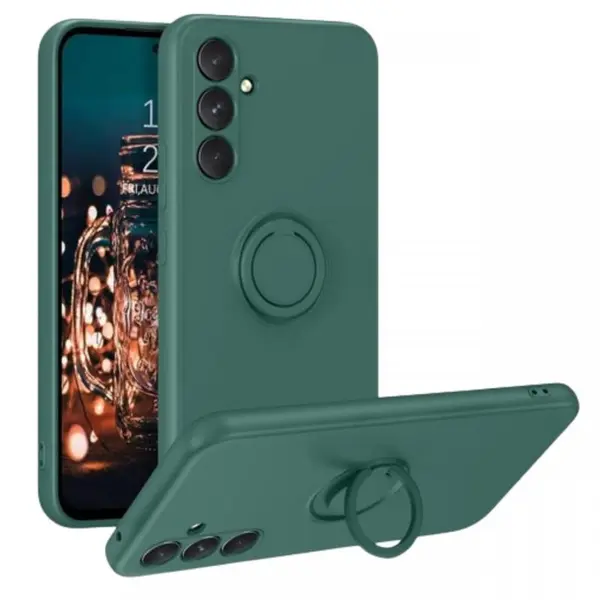 Lemontti Husa Silicon Ring Samsung Galaxy S23 FE Verde
