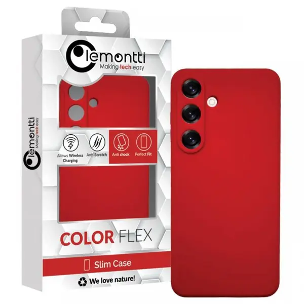 Lemontti Husa Silicon Silky Samsung Galaxy S25 Plus Rosu