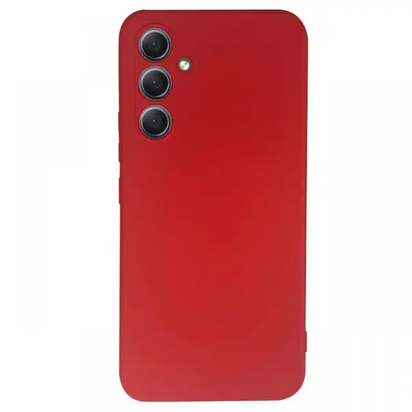 Lemontti Husa Silicon Soft Slim Samsung Galaxy A54 5G Rosu (material mat si fin, captusit cu microfibra)