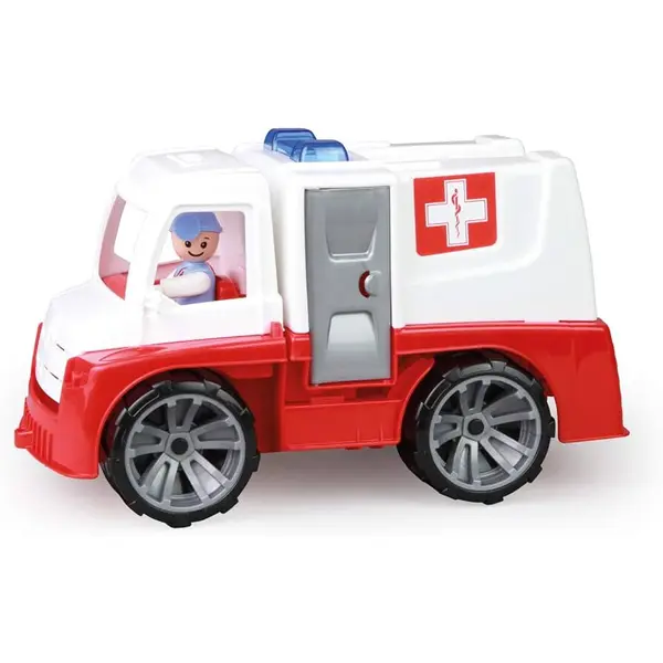Lena Camion de jucarie Lena 04456, Ambulanta, Rosu/Alb, Plastic